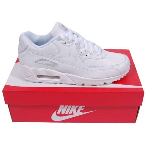 Air Max 90 Leather Triple White Mens Clothing From Attic Clothing Uk