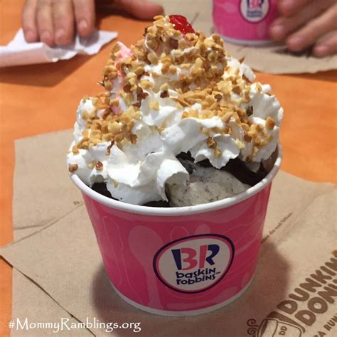 680 g about baskin robbins ice cream since 1945, baskin robbins has introduced more vanilla flavored ice cream sprinkled with chocolate cookie pieces and swirled with a creme caramel ribbon. Today Is The Day! Scream For Ice Cream Sundaes and Saving ...