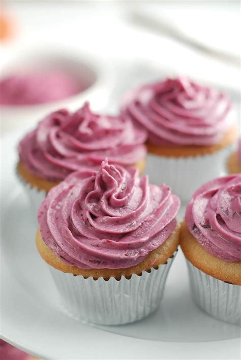 Naturally Colored Wild Blueberry Buttercream Frosting Wild Blueberries