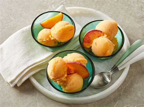 Peach Sorbet Peach Sorbet Recipe Sorbet Ice Cream Pudding Ice Cream Sorbet Recipes Fruit