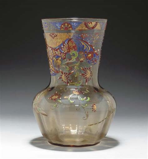 An Enameled Glass Vase Emile Galle Circa 1895 Christie S