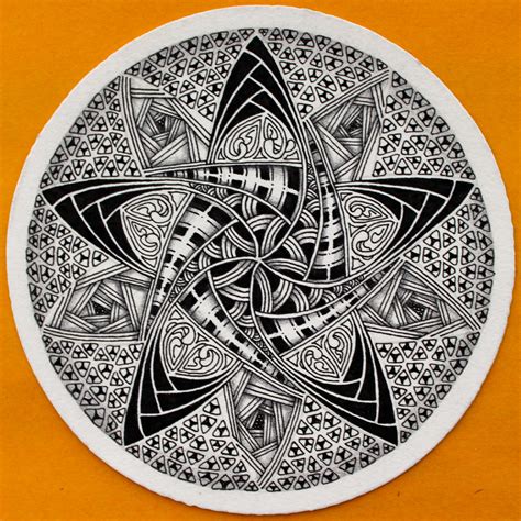 Zendala By Chelsea Kennedy Czt Zentangle Patterns Circle Art