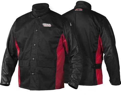 Lincoln Electric Grain Leather Sleeved Welding Jacket Premium Flame