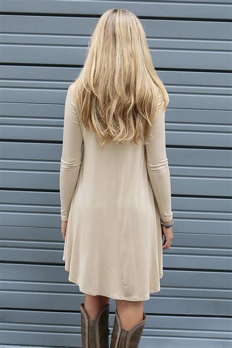 Casual Outfits For Ladies Long Sleeve Loose T Shirt Dress