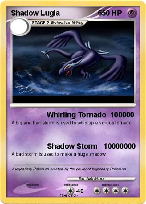 This gold shadow lugia gx card is a custom pokemon card made out. Pokémon Shadow Lugia 6 2 2 - Whirling Tornado 100000 - My Pokemon Card