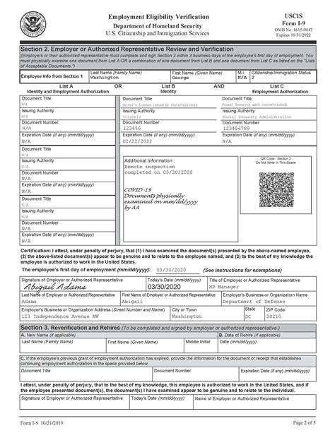 I 9 Employment Eligibility Verification Form Pdf Fillable Printable