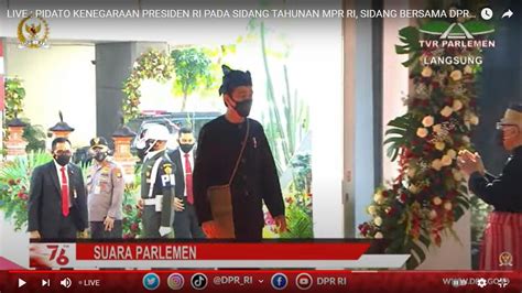 Jokowi Pakai Baju Adat Baduy Di Sidang Tahunan MPR 2021 News Liputan6 Com