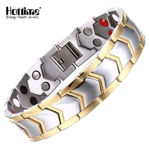 Hottime Double Row Healthy Stainless Steel Bio Magnetic Therapy