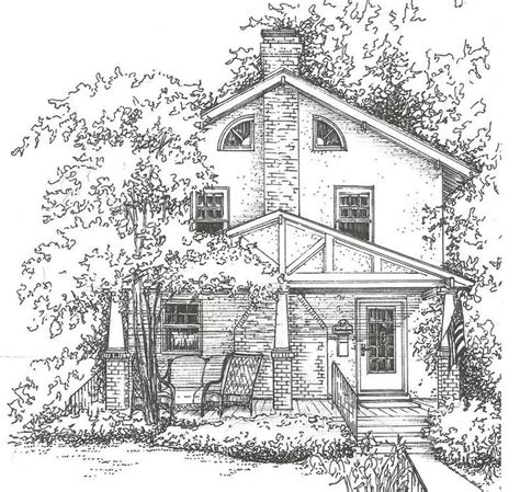 Commission An Original Ink House Drawing Architectural Sketch Of Home