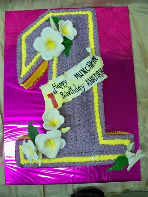 Number Cake With Frangipani Flowers 140 Upwards Depending On Size
