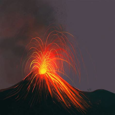 1920x1080px 1080p Free Download Volcano Eruption Art Hd Phone