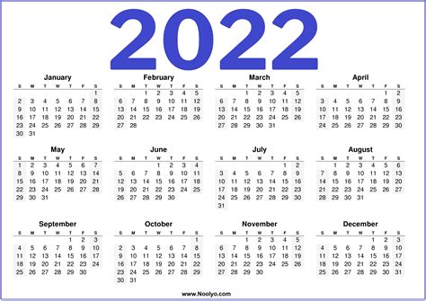 2022 Calendar Printable Us Download Free Calendars Printable