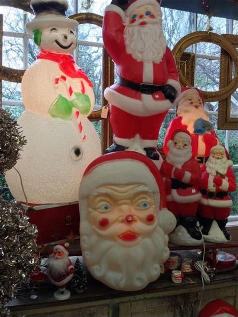 molded plastic christmas outdoor decorations  Retro christmas