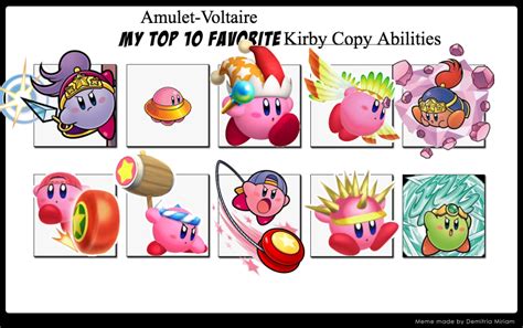 My Top 10 Kirby Copy Abilities By Amulet Voltaire On Deviantart