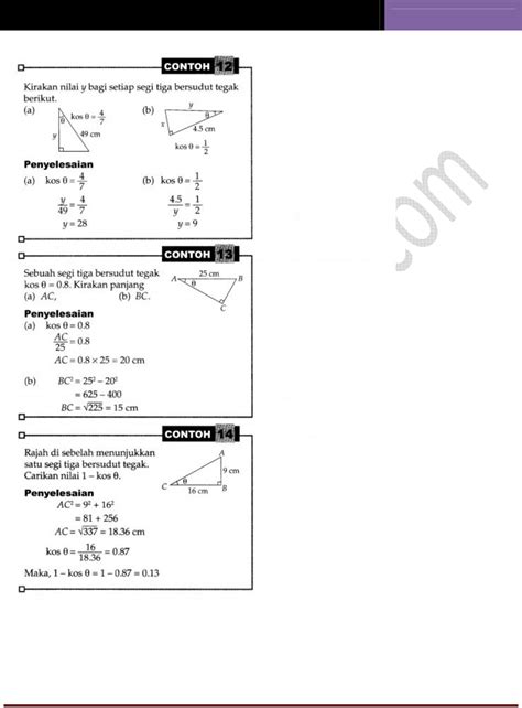 Bab 15 Matematik Tingkatan 3 - Trigonometri - Documents | Documents, Bab, Books