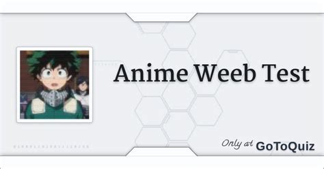 anime weeb test