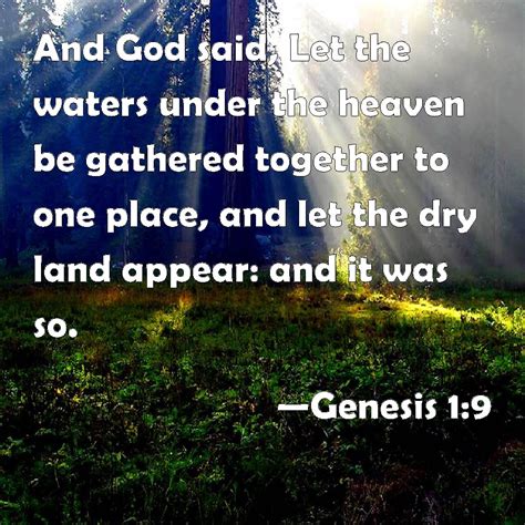Genesis 19 And God Said Let The Waters Under The Heaven Be Gathered