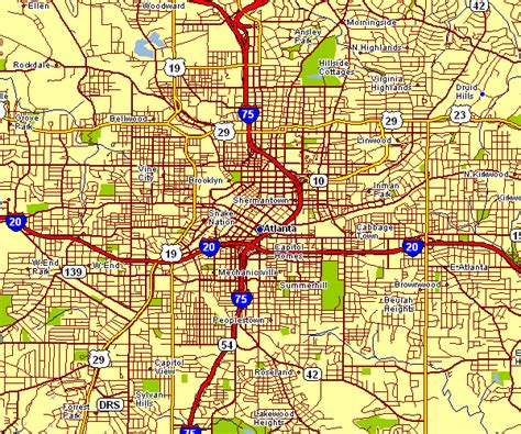 City Map Of Atlanta