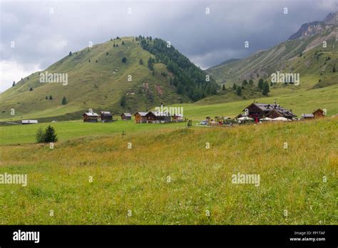 The Idyllic Valley Of Fuciade Near Passo San Pellegrino In The