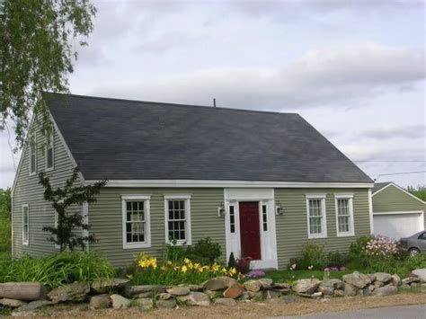 There is a new red roof. sage green house siding | RE: Why are vinyl siding choices ...