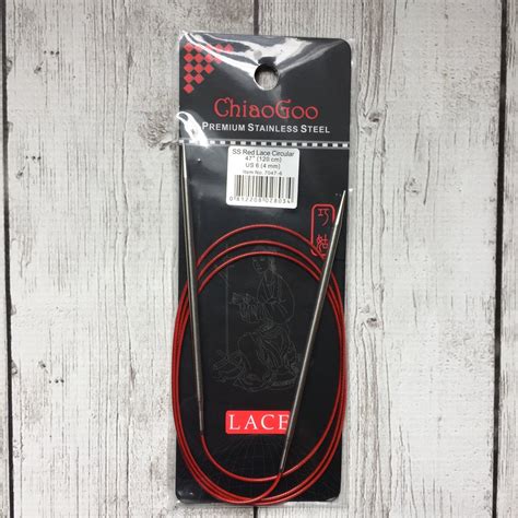 47” chiaogoo red lace stainless steel circular knitting needles the yarn shop at alma park