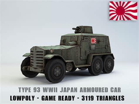 Type 93 Kokusan Armored Car 3D Model TurboSquid 1271069