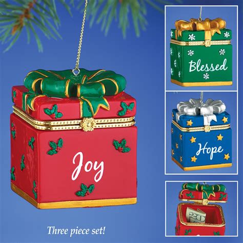 Inspirational Trinket Holiday Ornaments Set Of 3 Collections Etc