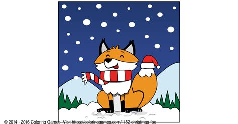 Christmas Fox Coloring Games And Coloring Pages