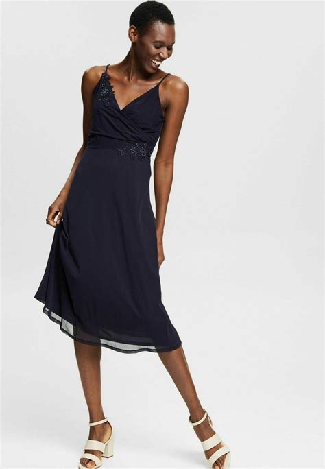 esprit collection cocktail dress party dress navy blue uk