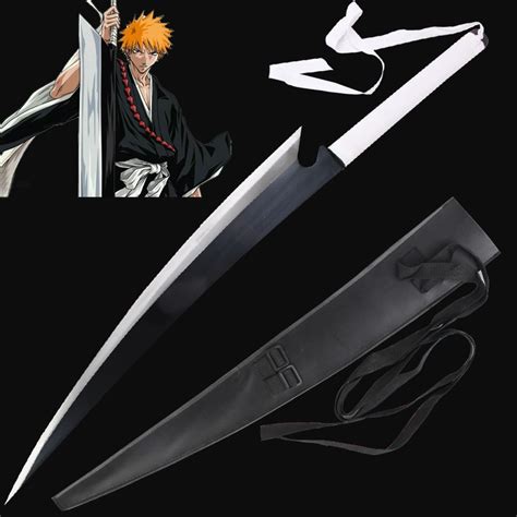 For Bleach Anime Zangetsu Kurosaki Ichigo Sword Dual Wield Blade Real