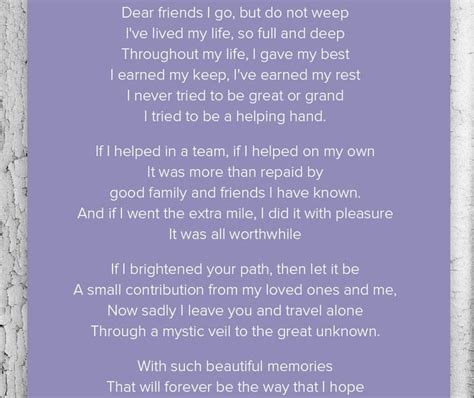 70 Beautiful Funeral Poems For A Friend Poems Ideas