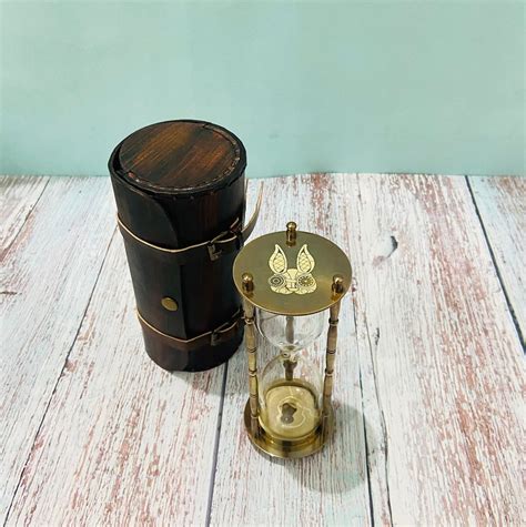 Antique Brass Fillable Walnut Keepsake Hourglass Urn Etsy