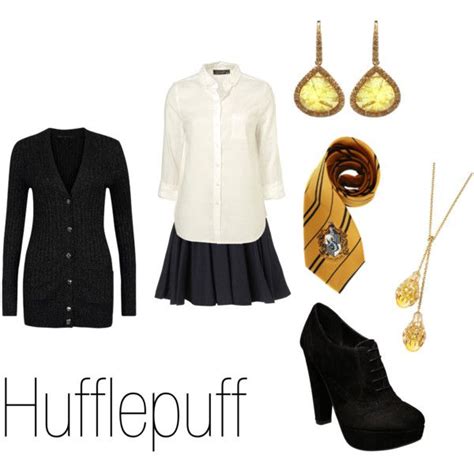 Hufflepuff Hufflepuff Outfit Casual Cosplay Harry Potter Outfits