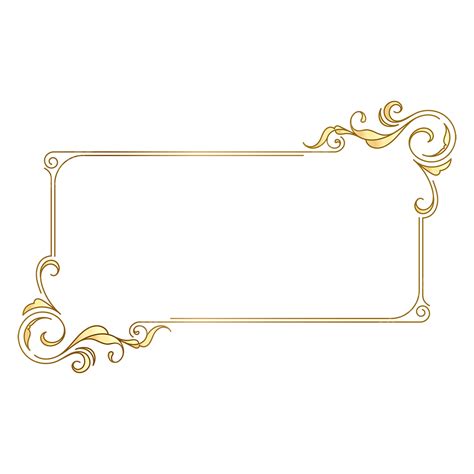 Elegant Border Frame Vector Png Images Elegant Cover Label With Golden