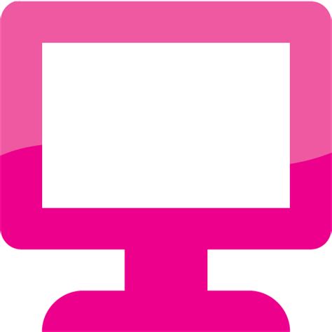Web 2 Deep Pink Monitor 2 Icon Free Web 2 Deep Pink Computer Hardware