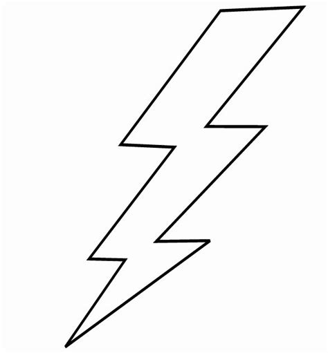 Lightning Bolt Coloring Pages For Kids - Lautigamu