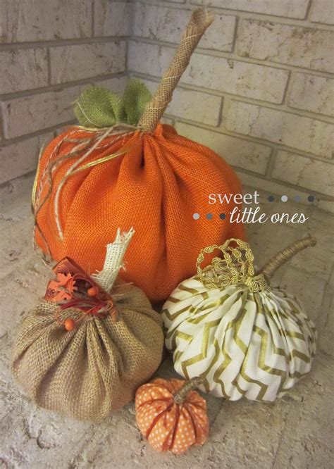 Sweet Little Ones Diy Fabric And Burlap Pumpkins