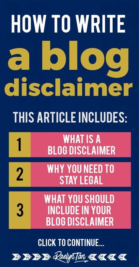 How To Write A Blog Disclaimer Writing Blog Writing Business Blog