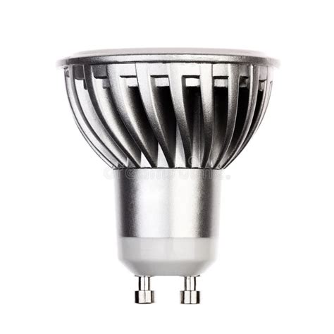 Led Light Bulb With Gu10 Socket Isolated On White Stock Photo Image
