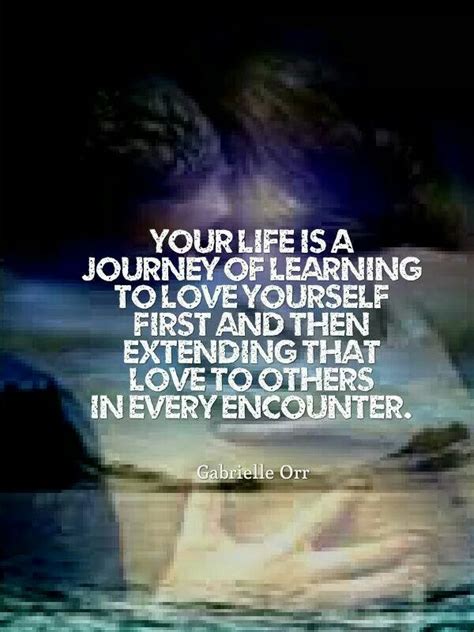 The golden rule tells us. Your life is a journey of learning to love yourself first ...