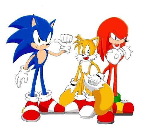 Sonic Tails And Knuckles By Lightningguy On Deviantart
