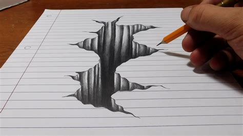Drawing #howtodraw #3dart #3ddrawings #drawingtricks #paperart amazing 3d drawing tricks art on paper, kids can make. Trick Art on Line Paper - Drawing 3D Hole - YouTube