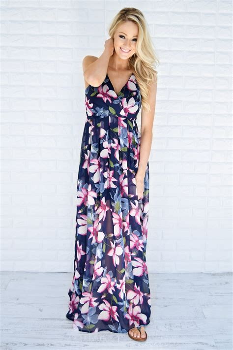 Sunshine And Summertime Maxi Dress ~ Navy The Pulse Boutique