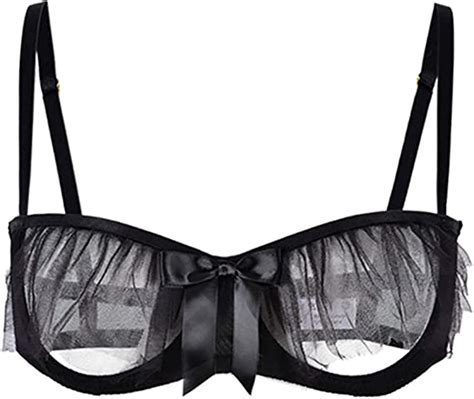 Varsmiss Womens Sexy Sheer Lingerie Cut Out Underwired Bra At Amazon