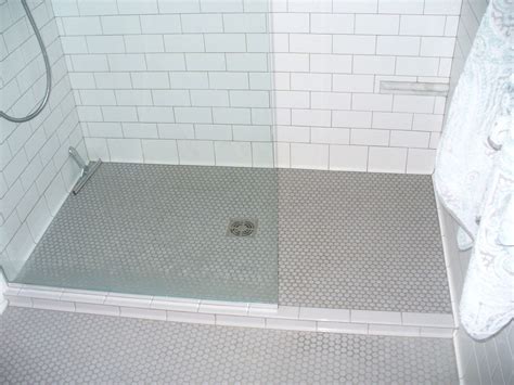 20 Grey Penny Tile Bathroom Floor