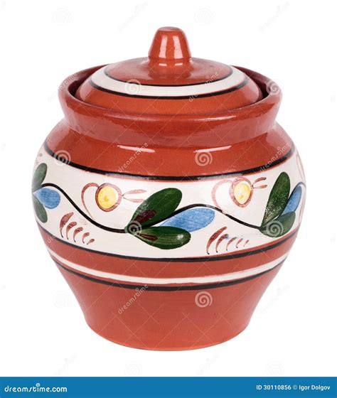Clay pot stock photo. Image of crock, vintage, isolated - 30110856
