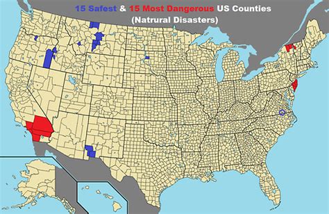 Just—maps 15 Safest And 15 Most Dangerous Us Counties Natural