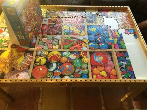 Velvet cloth 1000 1500 2000 piece paper wooden puzzle wooden board table bench with 6 drawers for kids adults. Springbok puzzle 2000 piece. "Tiny Treasures" Too Big for ...