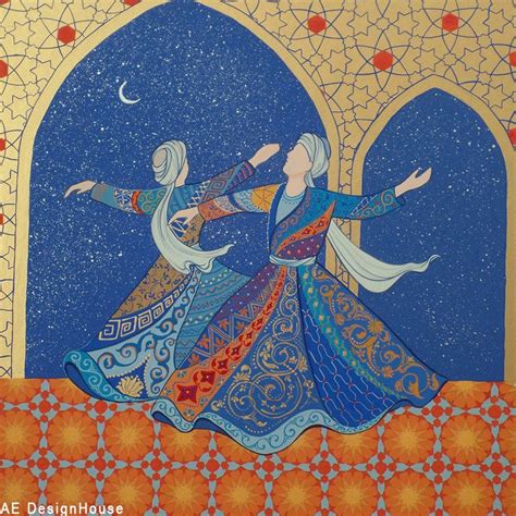 Discount Original Painting Whirling Dervish Sufi Dance Rumi
