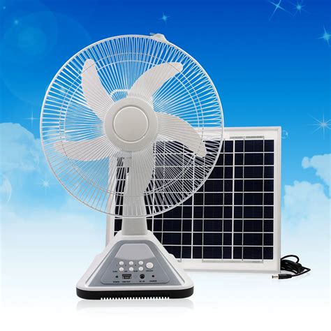 Hot Sale 16 Inch Solar Fans Standing Fan Acdc Rechargeable Solar Panel Charging Table Fan With